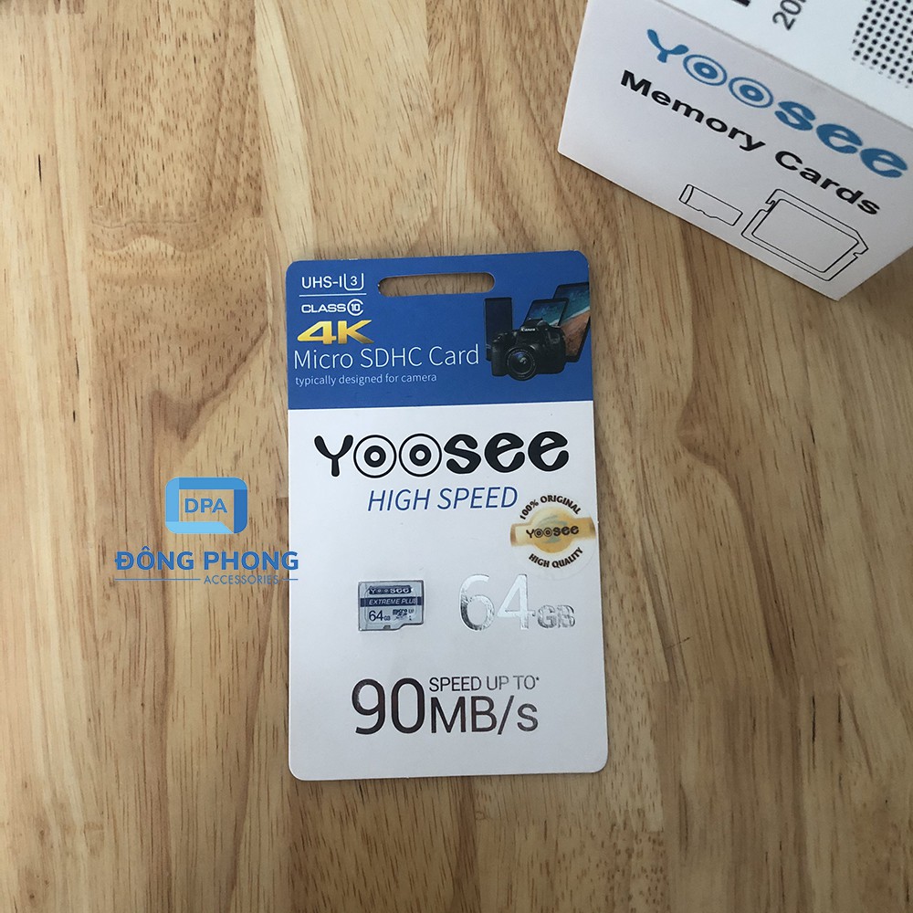 Thẻ Nhớ Microsdxc 64GB Yoosee Extreme Plus UHS-I U3 4K R90MB/S W40MB/S Chính Hãng