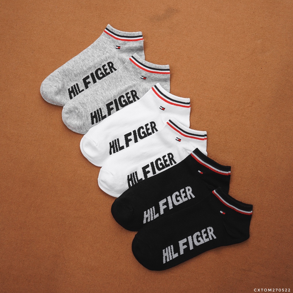 1 Đôi Vớ Tất Nam Nữ Chữ Tommy Hilifiger Êm Mềm Mịn Mát