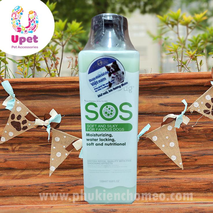 (Chính hãng)- PVN46 -Sữa tắm SOS 530ml Xanh ngọc cho chó mèo-Dầu tắm dành cho chó mèo mền mượt lông, dưỡng lông chuyên s