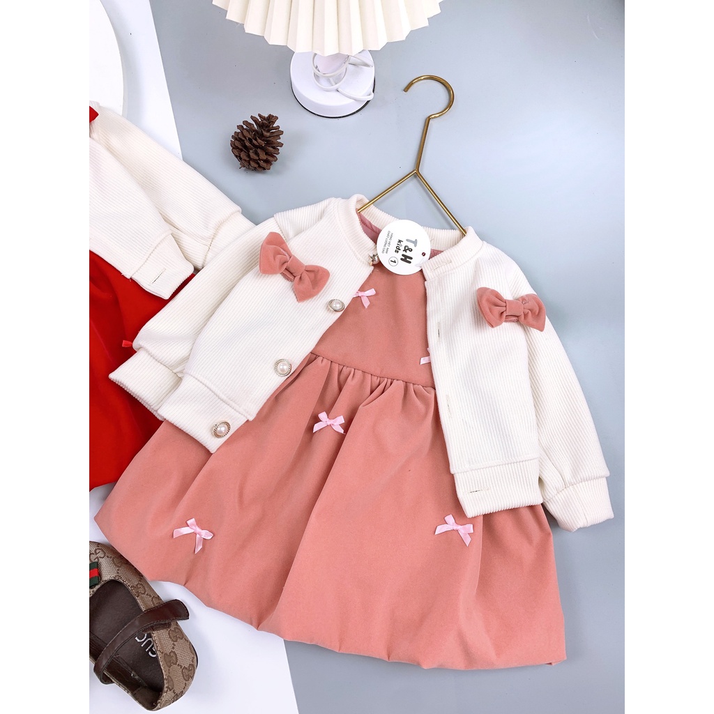 Set váy nơ xinh X-kid điệu đà bé gái