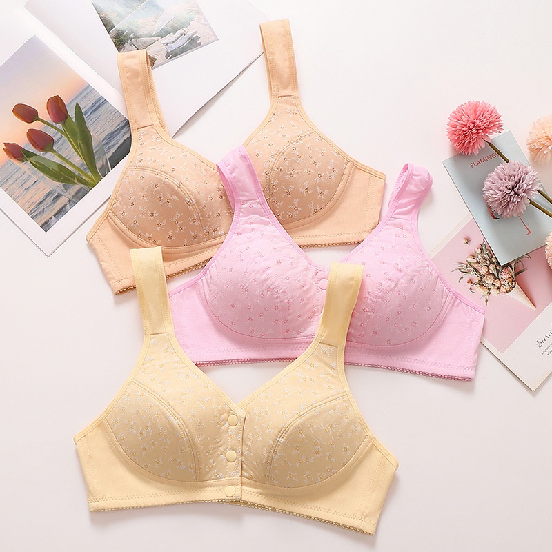 Áo Ngực Cotton Mỏng Cài Khóa Trước Cỡ Lớn Thời Trang Quyến Rũ Cho Nữ