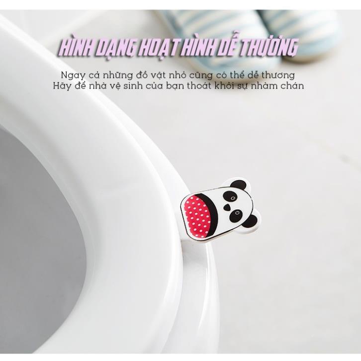 Bộ 02 Miếng Dán Mở Nâng Đóng Nắp Bồn Cầu Tránh Vi Khuẩn Hoạt Hình Đáng Yêu Cao Cấp Hangnoidiagiare88
