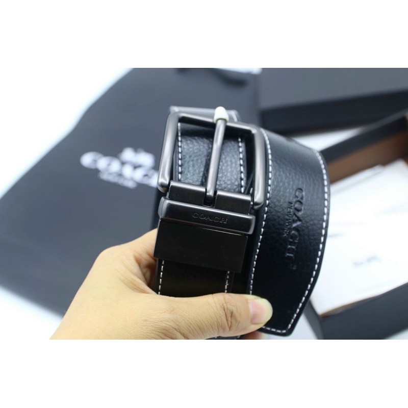 Set thắt lưng  nam 2 mặt Co@ch da thật