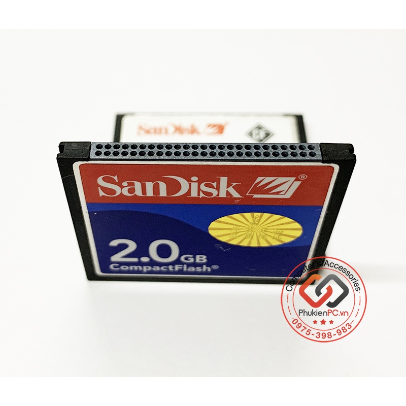 Thẻ nhớ CF SanDisk 2GB Compact Flash Card dùng cho công nghiệp máy CNC, máy ảnh kỹ thuật số.