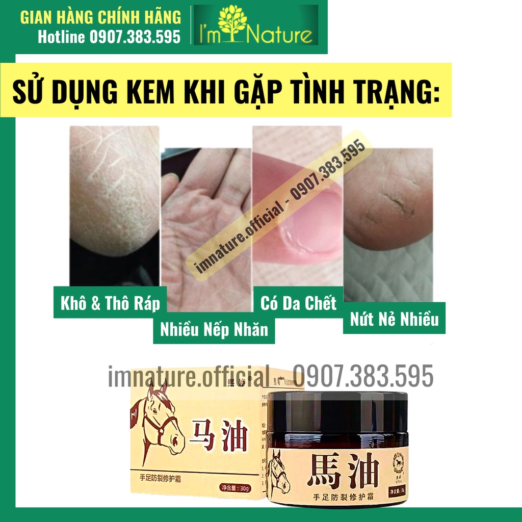Kem Dầu Ngựa Dưỡng Ẩm Da Tay Da Chân Chống Khô Nẻ 30gr