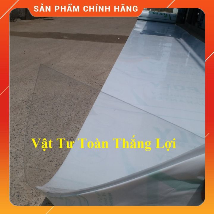 (Khổ cao 1,22M hoặc 1.52M x 3ly ) Tấm nhựa Poly lấy ánh sáng màu trong/ xanh