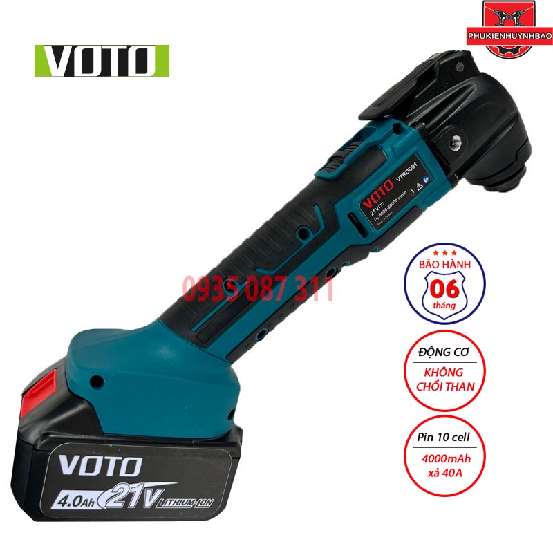 Máy Cắt Rung Đa Năng 21V VOTO VTRDD01 Dùng Pin Điều Chỉnh 6 Cấp Độ KÈM 22 PHỤ KIỆN ĐI KÈM