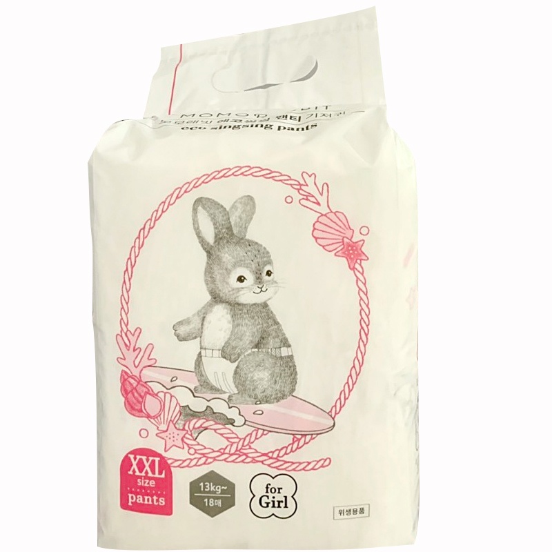 ACTIVE - Bỉm quần bé gái MOMO RABBIT size XXL - trên 15kg - 18 miếng