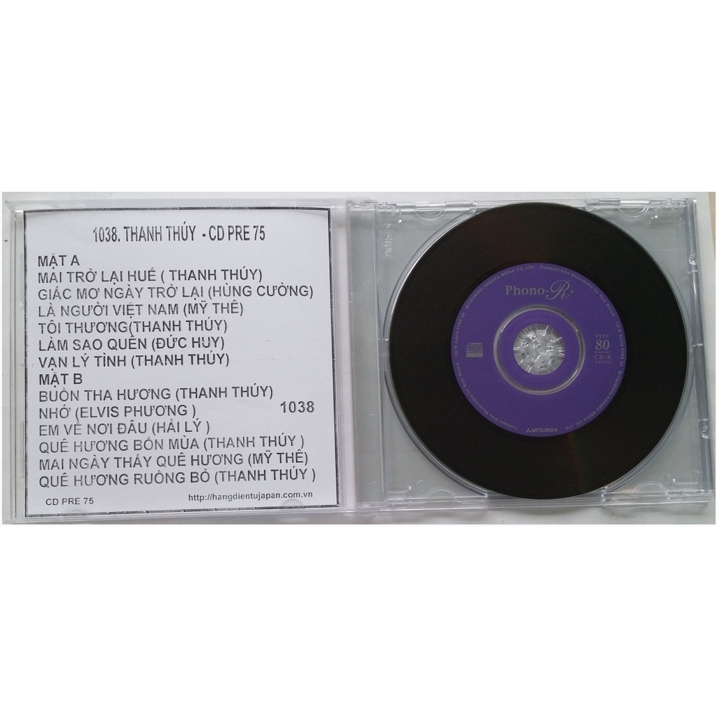 BỘ 3 CD THANH THÚY - CD PRE 75 ( 1036 - 1038 )