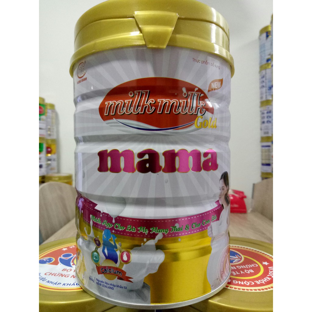 Sữa dinh dưỡng cho mẹ bầu và cho con bú Milkmilkgold mama 900g (mẫu mới)