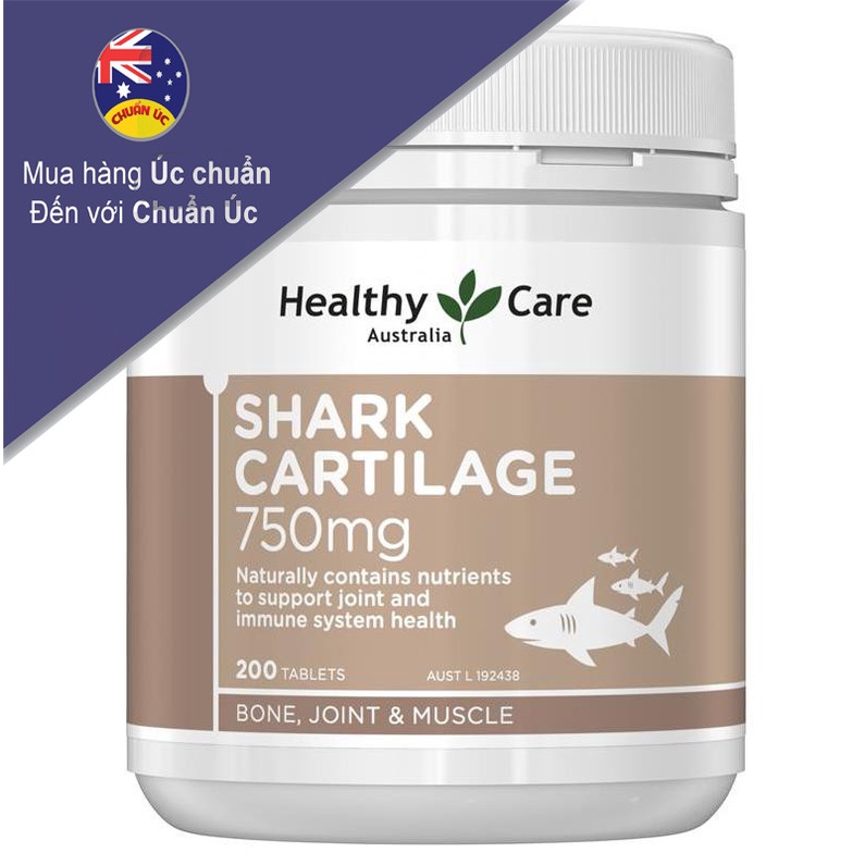 sụn vi cá mập shark cartilage 750mg của Úc