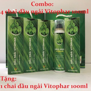 COMBO 4 chai 100ml tinh dầu ngải cứu Vitophar + 1 chai tinh dầu ngải cứu Vitophar 100ml