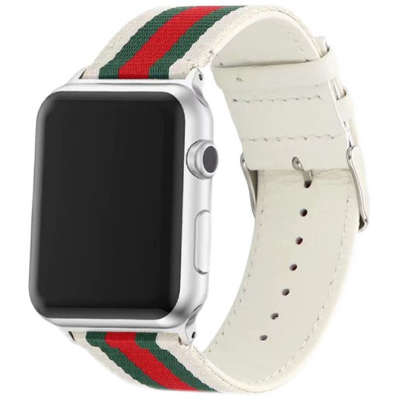 Dây Đeo Đồng Hồ Bằng nylon Họa Tiết Kẻ Sọc Thời Trang Dành Cho iwatch series 8 7 6 5 3 4 2 SE 41mm 45mm 40mm 44mm 42mm 38mm