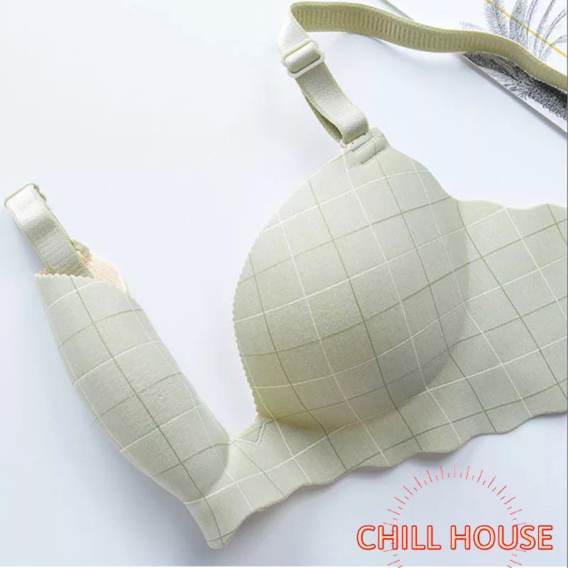 Áo lót nữ su đúc siêu đẩy ngực họa tiết kẻ A 04 - CHILL HOUSE