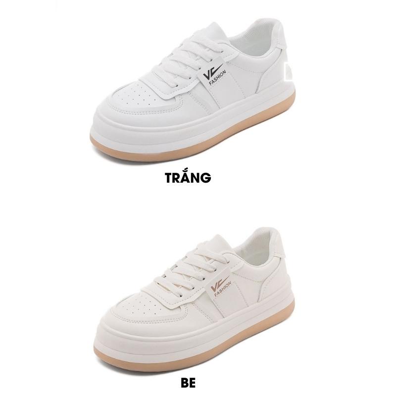 Giày nữ sneaker hàn quốc trắng đế bằng thể thao đẹp đi học 77622100