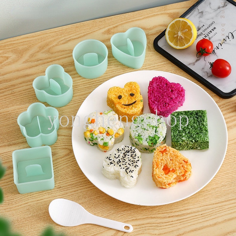 Set 5 Khuôn Làm Cơm Nắm Chống Dính Dễ Thương