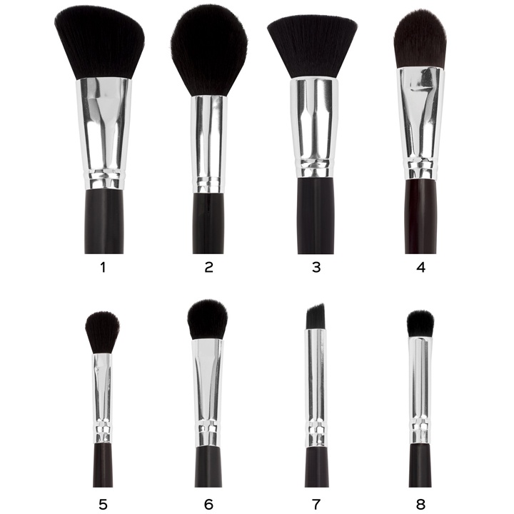 Bộ cọ trang điểm Coastal Scents Midnight Raven Brush Set