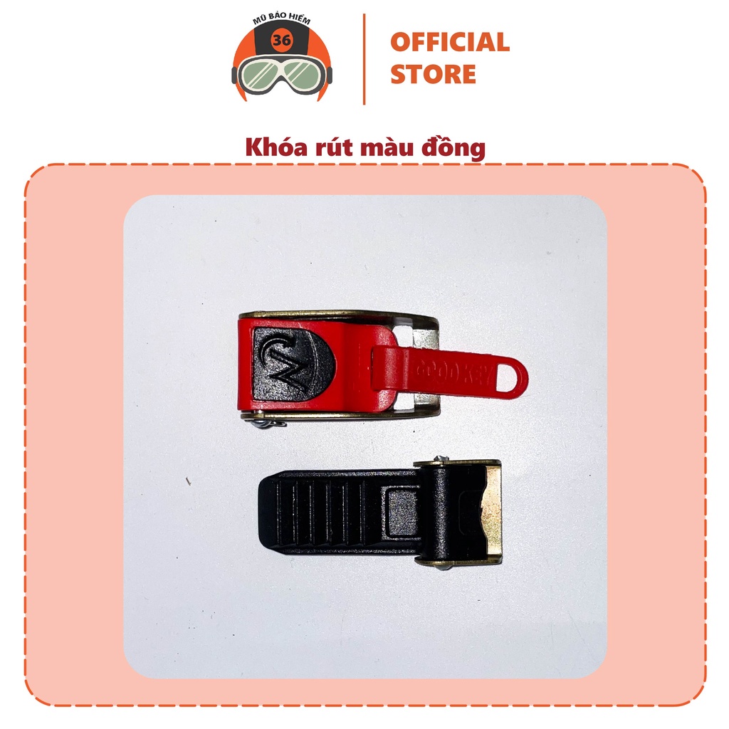 Bộ khóa cài GRS chất liệu inox thay thế cho mũ bảo hiểm