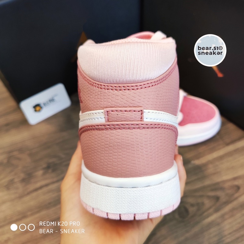 [Bear.sneaker] Giày Thể Thao Jordan 1 hồng cao bản tiêu chuẩn [Full PK- Form chuẩn dày dặn]