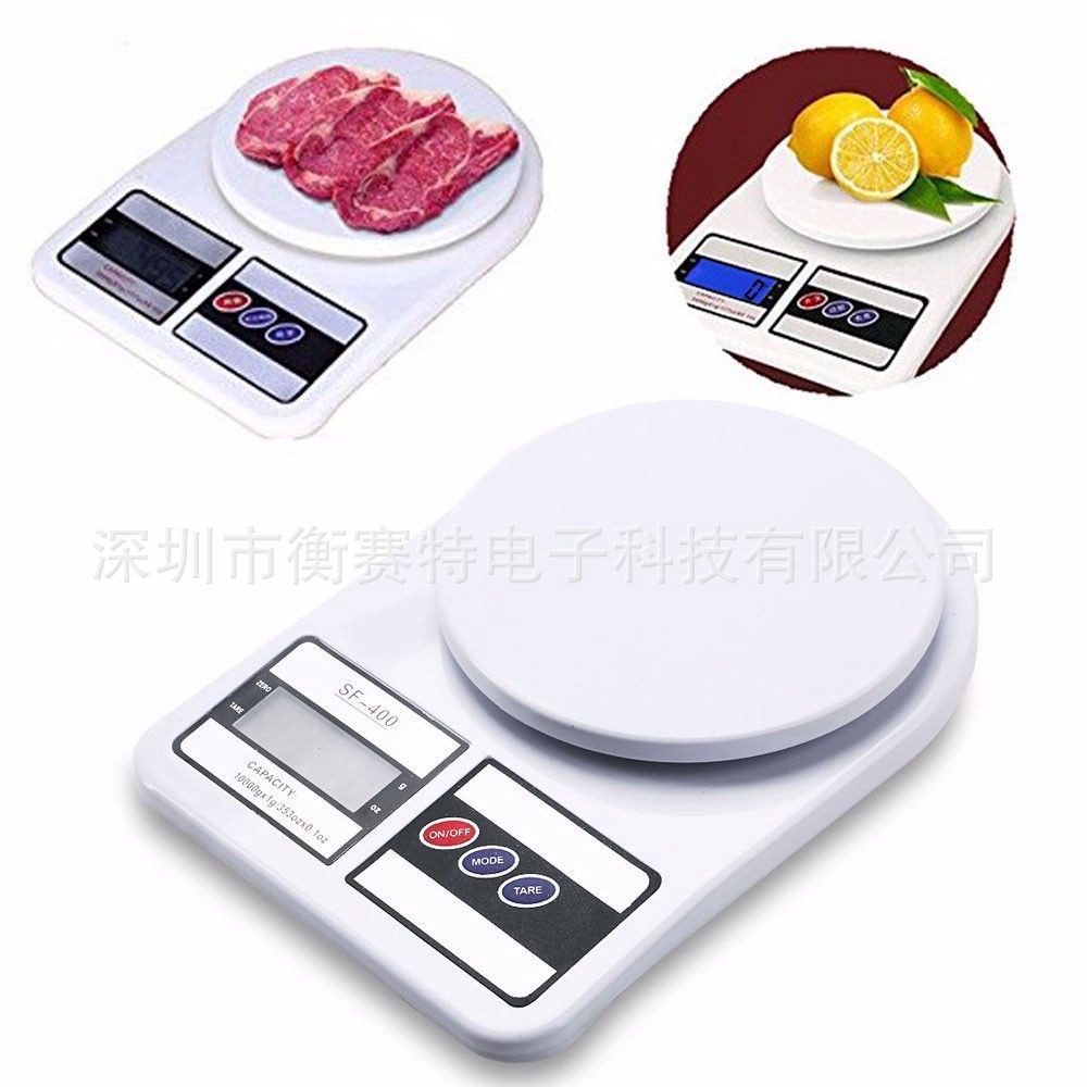 Cân Điện Tử Nhà Bếp mini 10kg/1gr FS-400 Màn hình sử dụng đèn LCD HD sáng tặng kèm pin
