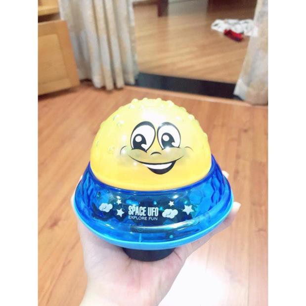 Đồ chơi nhà tắm bóng phun nước phát sáng có nhạc hình dạng đĩa bay UFO