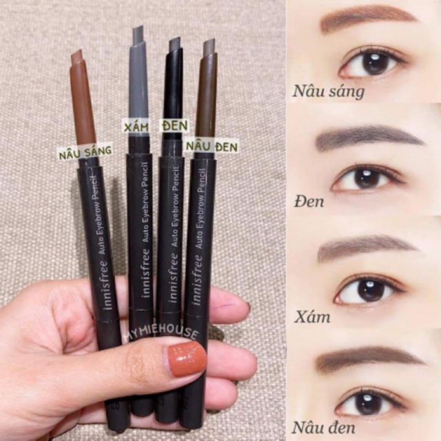 (Mẫu mới) Chì kẻ mày ngang Innisfree Auto Eyebrow Pencil