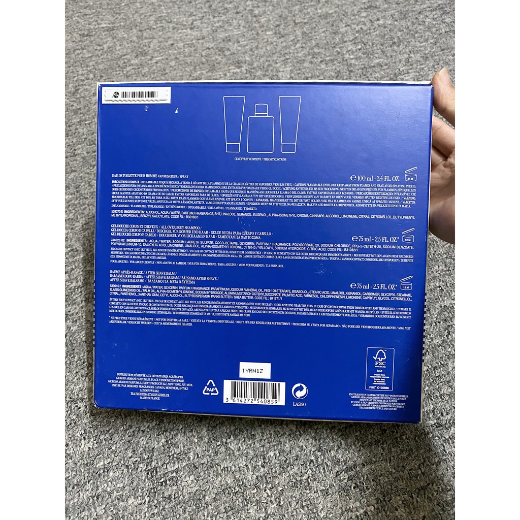 💥 Gift set nước hoa nam Acqua di Giò Armani