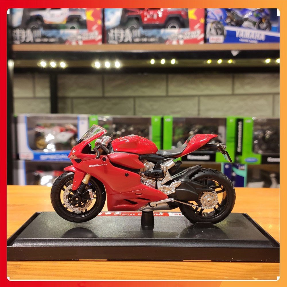 XE MÔ HÌNH - MOTO Siêu xe Ducati 1199 Panigale - MAISTO tỷ lệ 1:18
