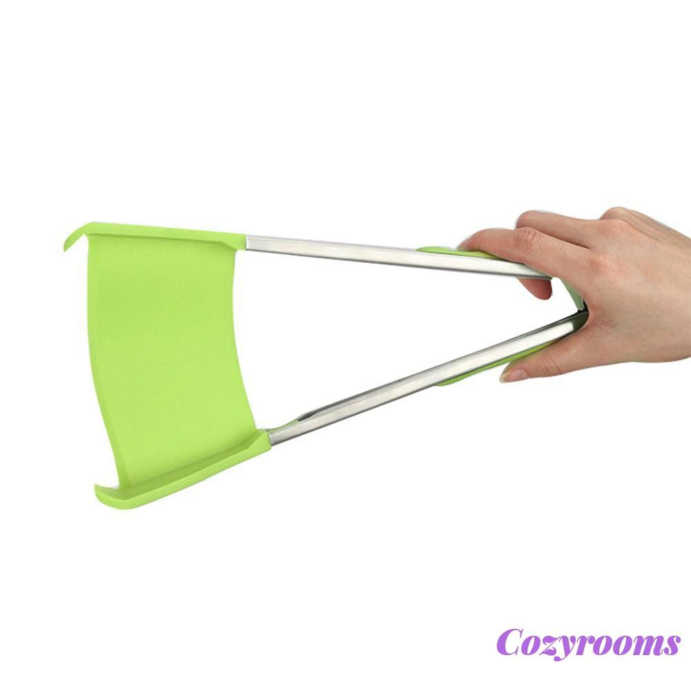 Cozy 2 in 1 Non-stick Heat Resistant Silicone Clever Tongs Clip Kitchen Spatula