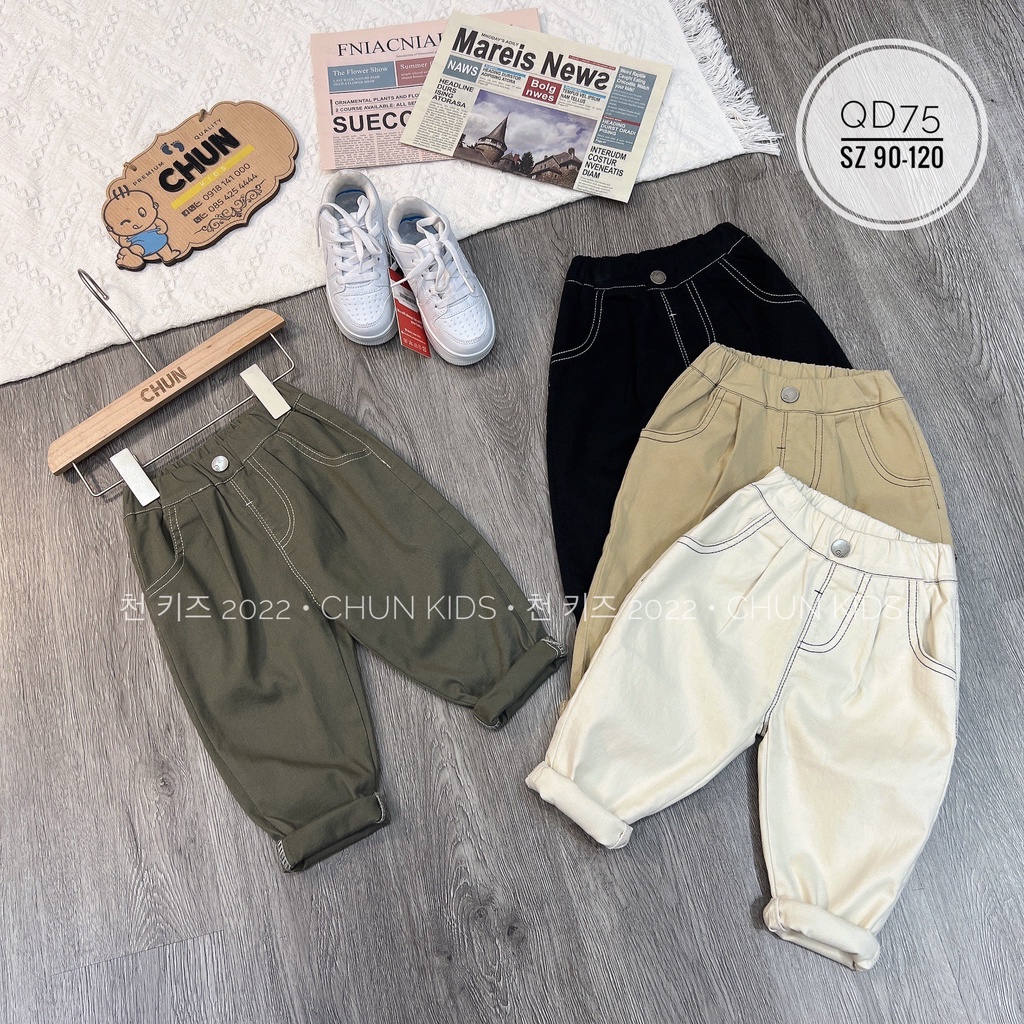 Quần kaki nhí CHỈ NỔI cho Bé