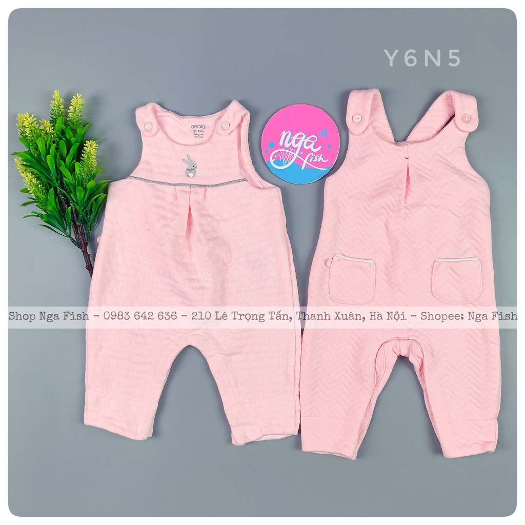 Yếm quần  cho bé trai bé gái Obaibi size 0/3m - 6/9m dễ thương Nga Fish Y6N5