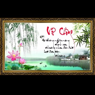 TRANH DÁN TƯỜNG 3D VTC- Thư Pháp Vợ Chồng 01- Kích thước : 100x60cm