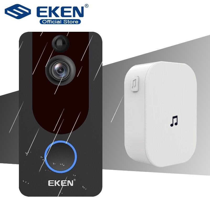 EKEN Camera Chuông Cửa Video WiFi Thông Minh V7 HD 1080P Chuông Cửa IP Tầm Nhìn Ban Đêm Liên Lạc Trực Quan
