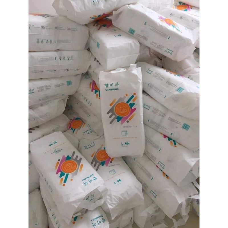 Bỉm tã quần Shanmiwa nội địa Hàn bo mông có vạch báo đầy 96M/92L/84XL/80XXL