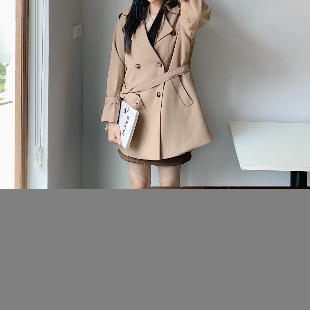 [ẢNH THẬT] Áo măng tô dây lưng Korea | BigBuy360 - bigbuy360.vn