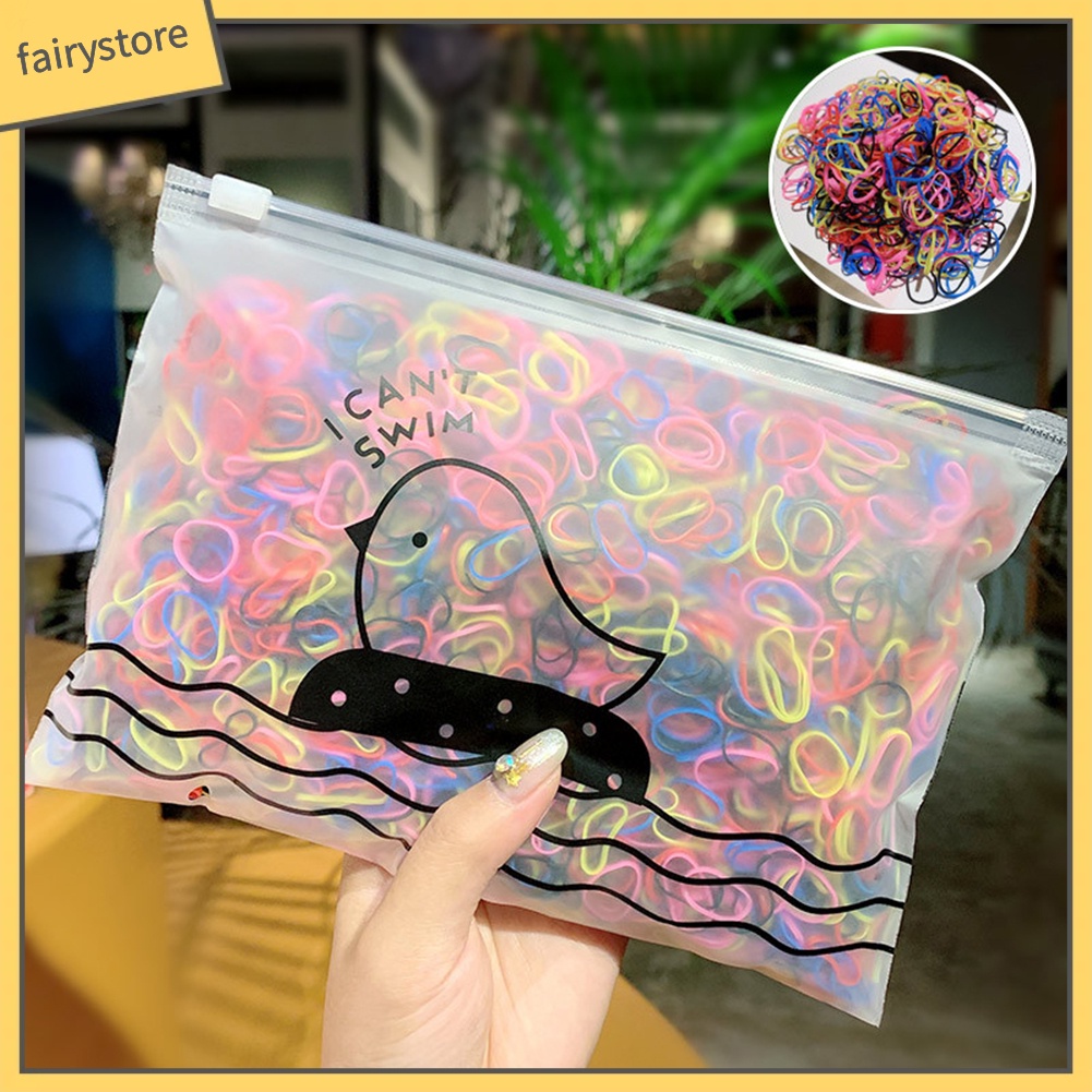 Bộ 1000 dây thun buộc tóc co giãn nhiều màu sắc cho nữ