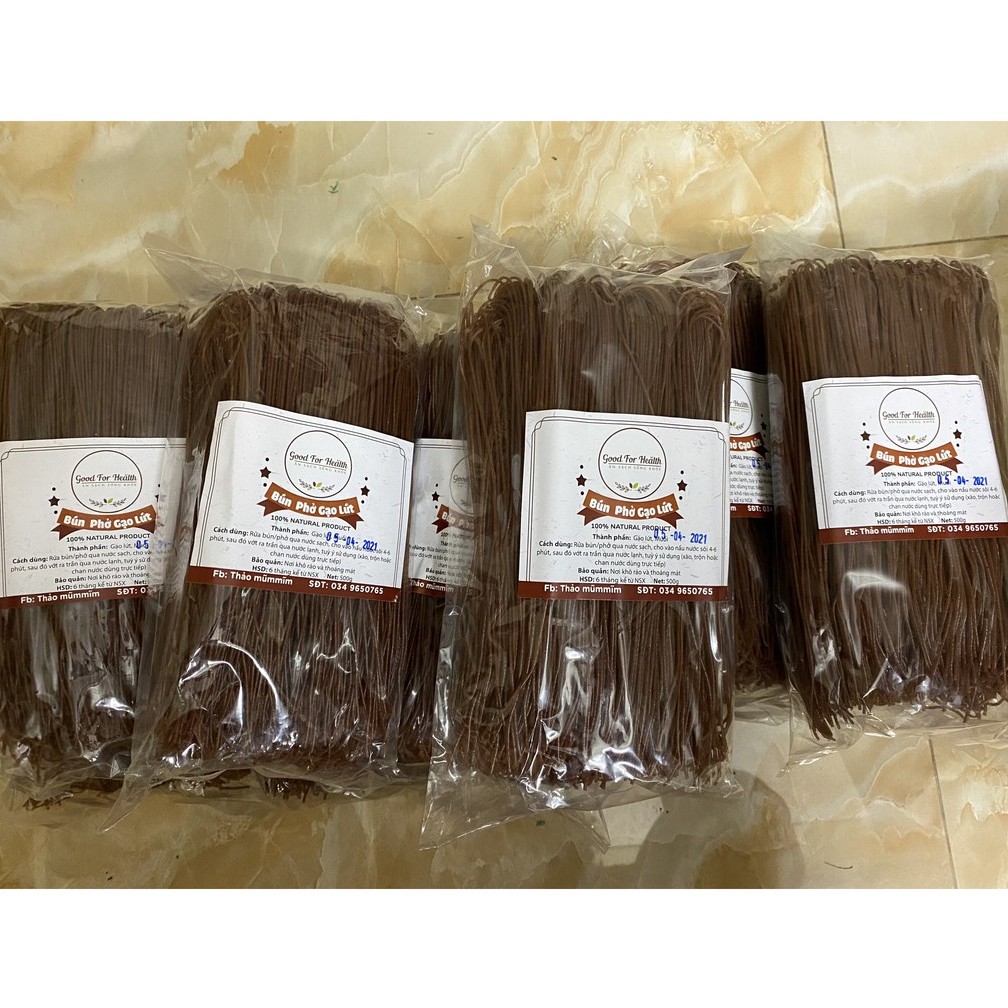 Bún gạo lứt giảm cân mì gạo bún gạo khô túi 500G | BigBuy360 - bigbuy360.vn