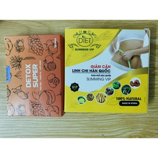 [combo VIP] GIẢM CÂN LINH CHI HÀN QUỐC VIP X3 tặng detox hộp 30v