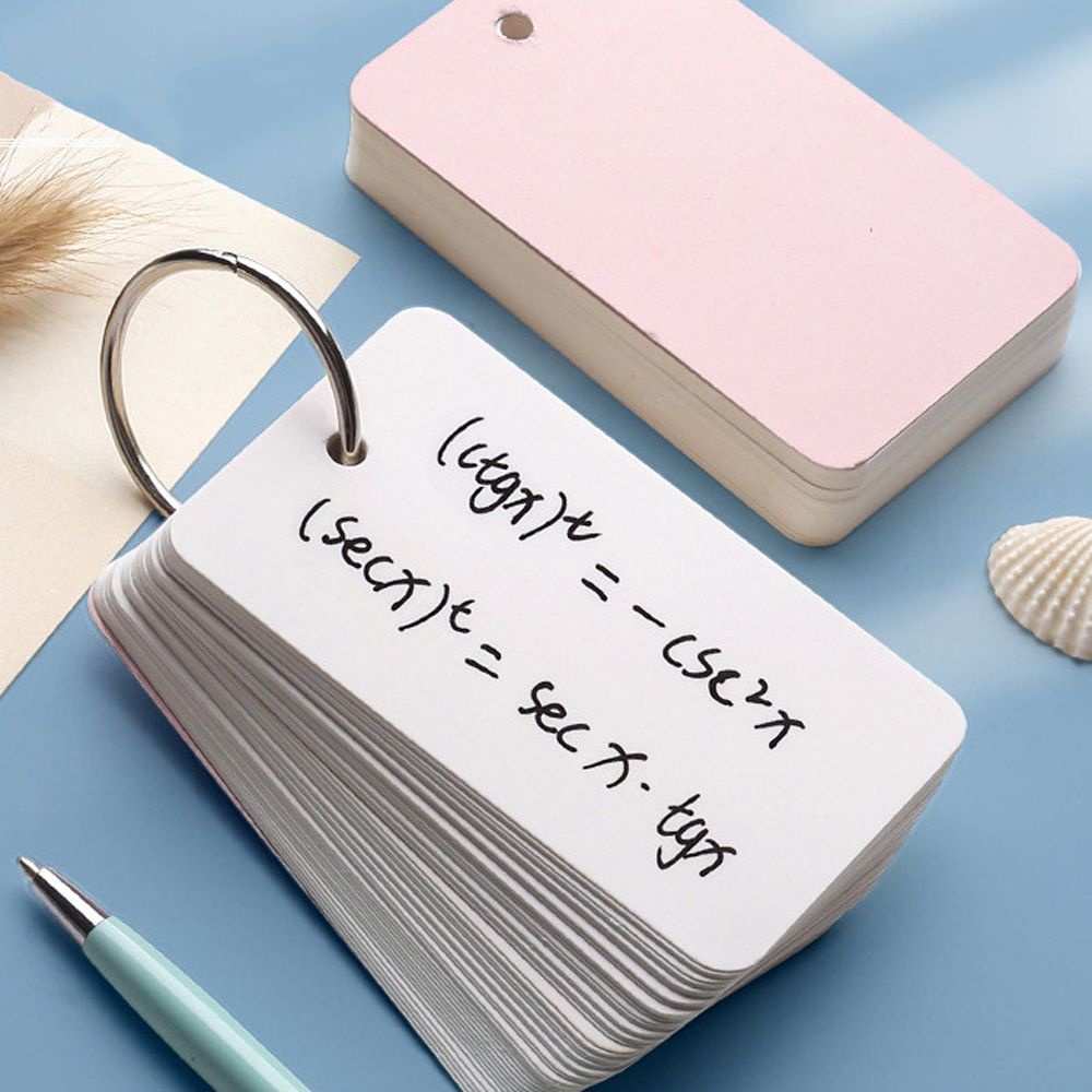 Cuộn thẻ ghi chú nhỏ gọn có vòng khóa giấy trống nhiều màu sắc