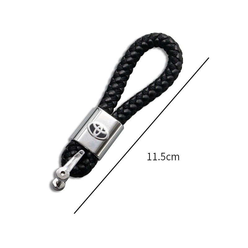 Móc Khóa Da Hình Logo 3D Bằng Kim Loại Cho Toyota Corolla Yaris Aygo Prius RAV4 Camry Auris