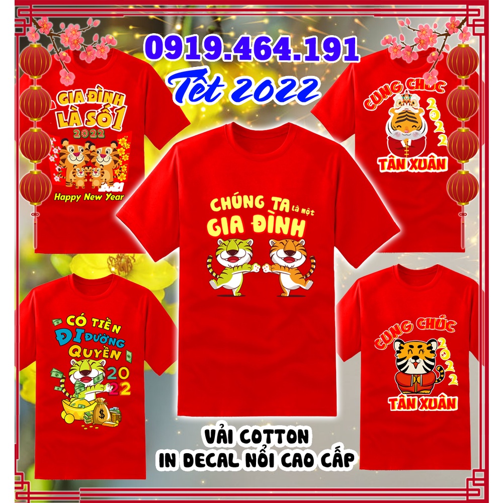 Áo thun HQ nhâm dần 2022 cao cấp, áo HQ, áo nhâm dần, vải cotton min mát, in Pet cao cấp (độc quyền)-Có size trẻ em