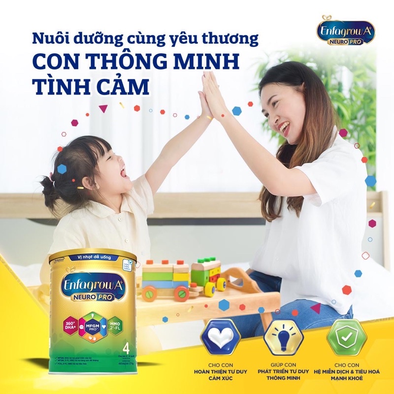 SỮA BỘT ENFAGROW A+ NEUROPRO 4 VỊ THANH MÁT DƯỠNG CHẤT DHA VÀ MFGM ( 1,7kg)