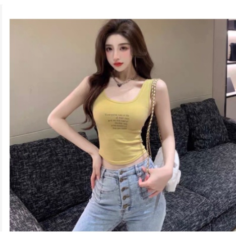 Mẫu mới - Áo 3 lỗ thun tăm in chữ phong cách Hàn Quốc siêu đẹp