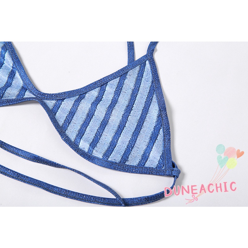 Set đồ DUNEA gồm áo tanktop họa tiết kẻ sọc và quần skinny thời trang dành cho nữ