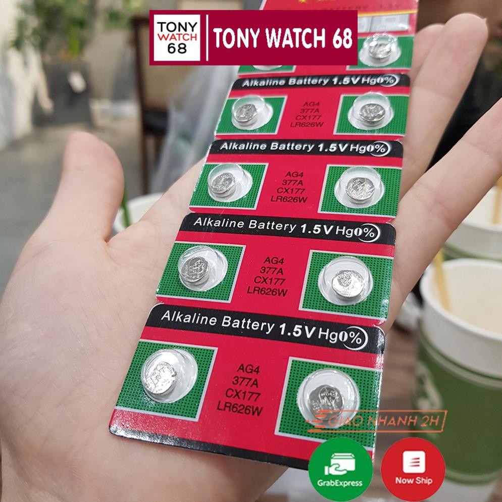 Pin đồng hồ đeo tay 1K Alkaline Battery loại nhỏ 1.5V AG4 377A CX177 LR626W (một viên pin)