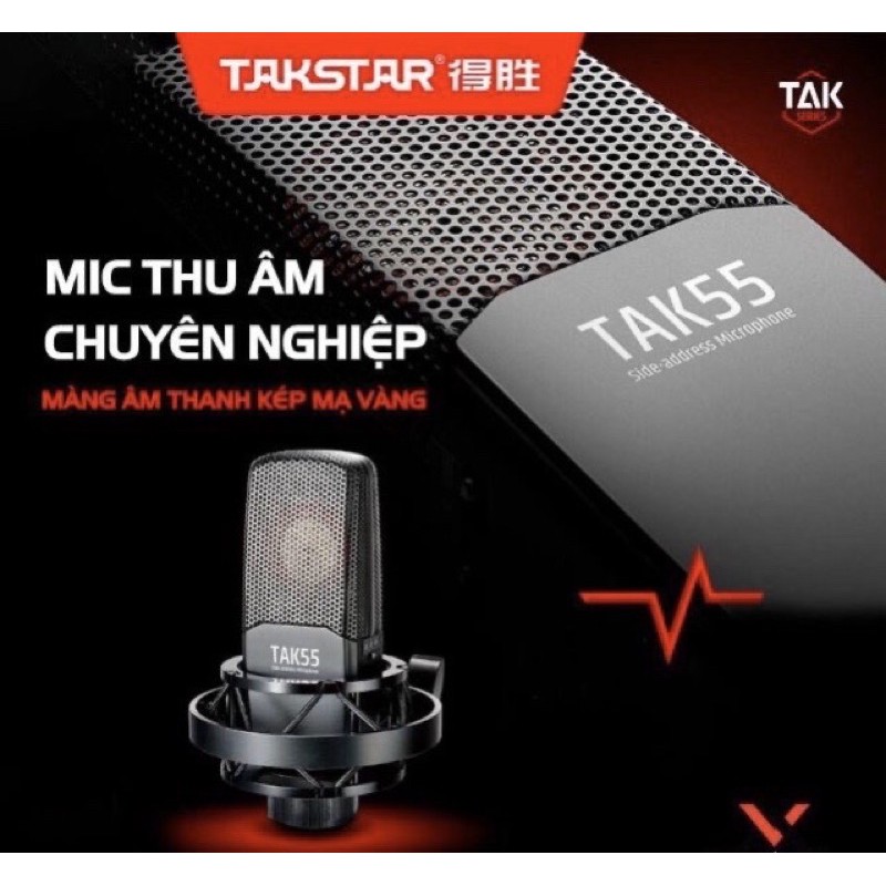 Mic thu âm siêu cao cấp Takstar Tak55 thu âm livestream chuyên nghiệp cho phòng thu