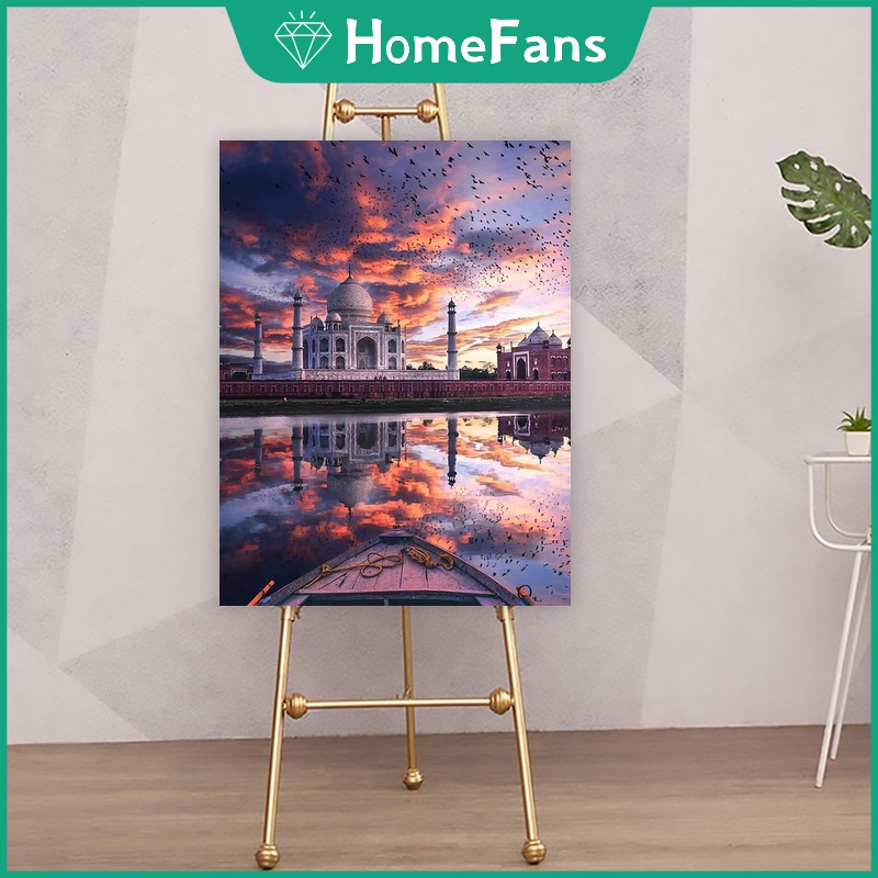 Bộ tranh Canvas 40X50cm tự làm họa tiết phong cảnh nổi tiếng trang trí phòng khách