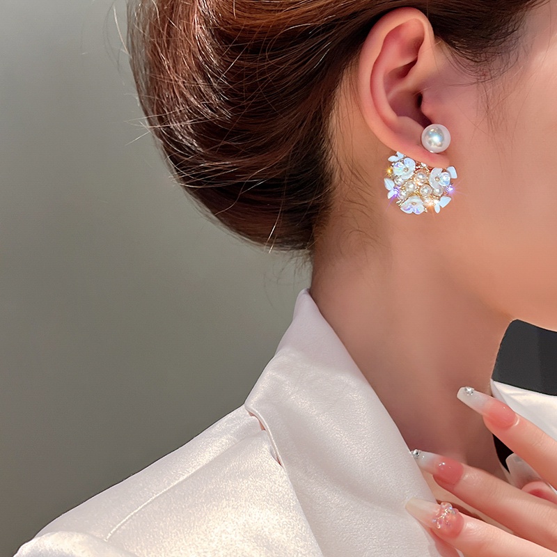 Khuyên Tai Hình Bông Hoa Đính Đá Zircon Có Thể Tháo Rời Hai Công Dụng Sang Trọng Dành Cho Nữ