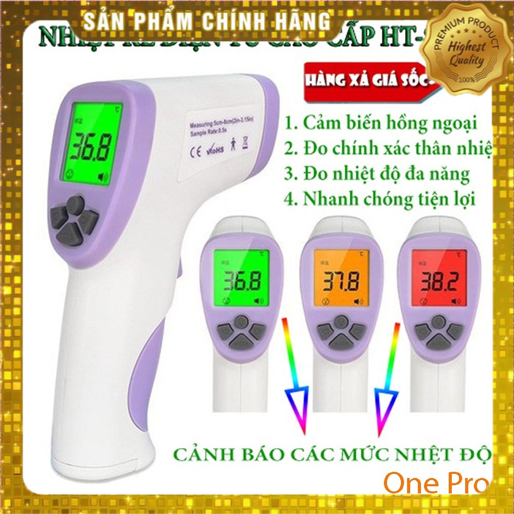 Nhiệt kế điện tử cao cấp HT-820D, máy đo thân nhiệt cảm biến hồng ngoại đo chính xác nhiệt độ