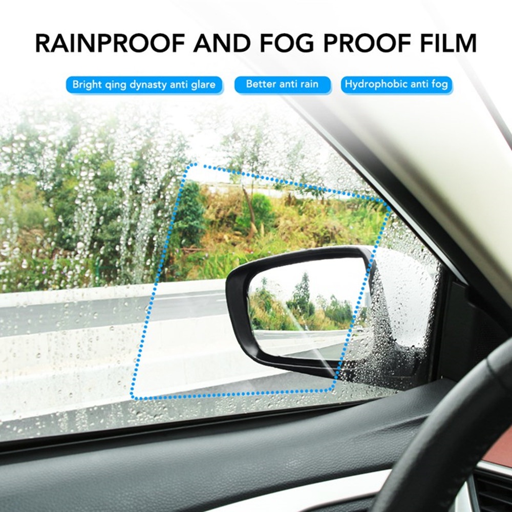 ⚡Hot Sale⚡4pcs Car Rearview Mirror Sticker RainProof Side Casement Glass Anti-Fog Film Durable New-ISHOW